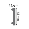 Listwa naścienna zdobiona LNZ-01 Creativa 7,8 cm x 1,3 cm